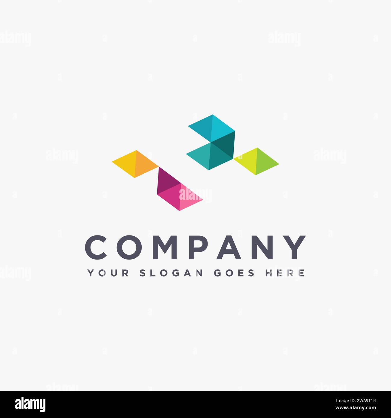 Modern abstract letter C logo icon with negative space design style on ...