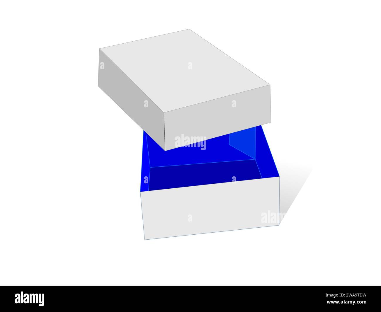 Gift Box Template, With Lid Dieline Template, Vector File Stock Vector ...