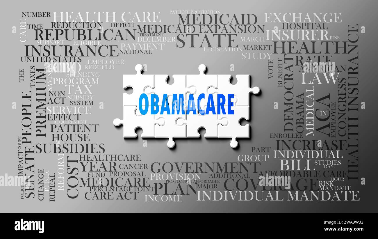 Obamacare a complex subject, related to many concepts. Pictured as a