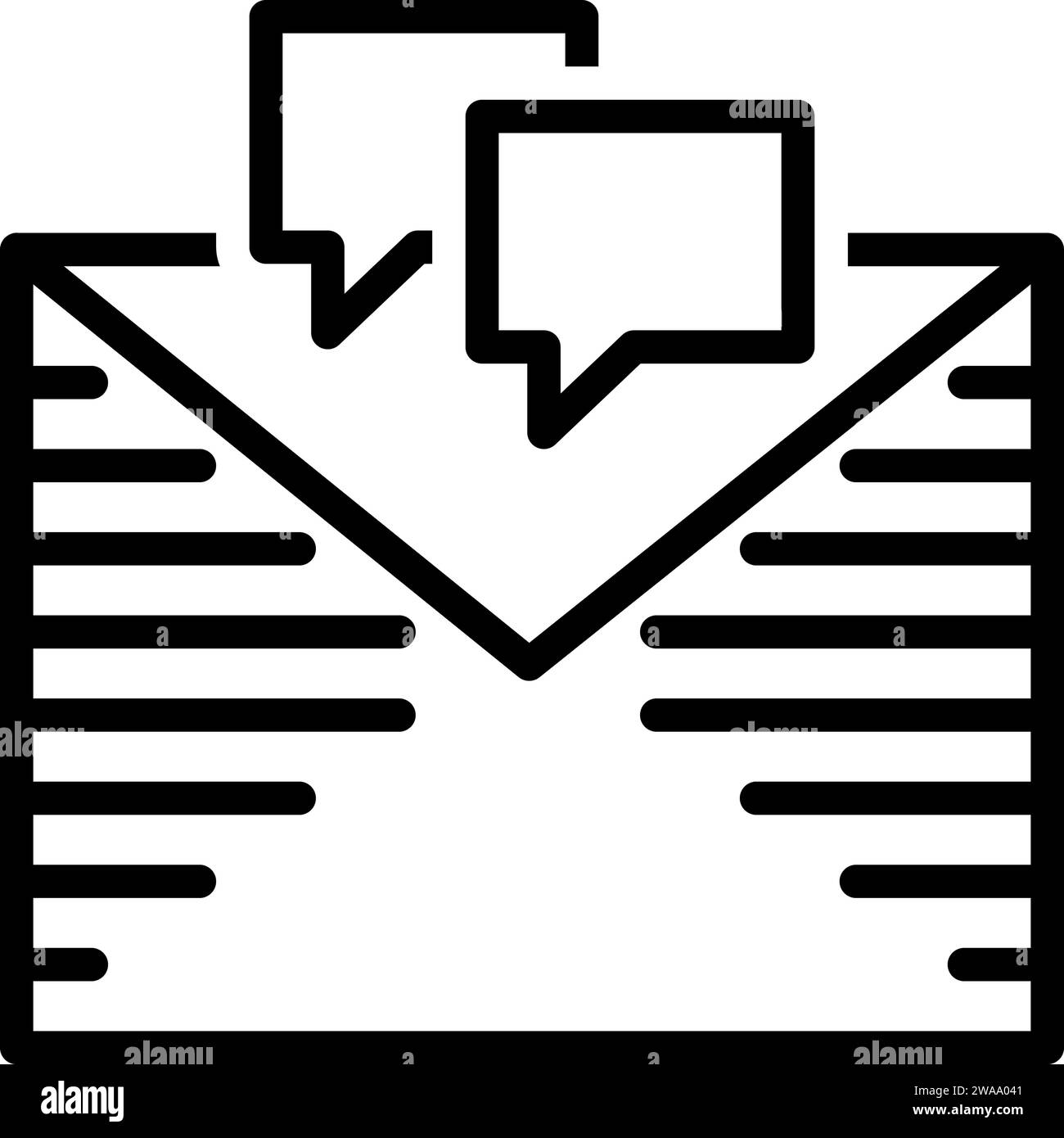 Icon for messages ,tidings Stock Vector Image & Art - Alamy