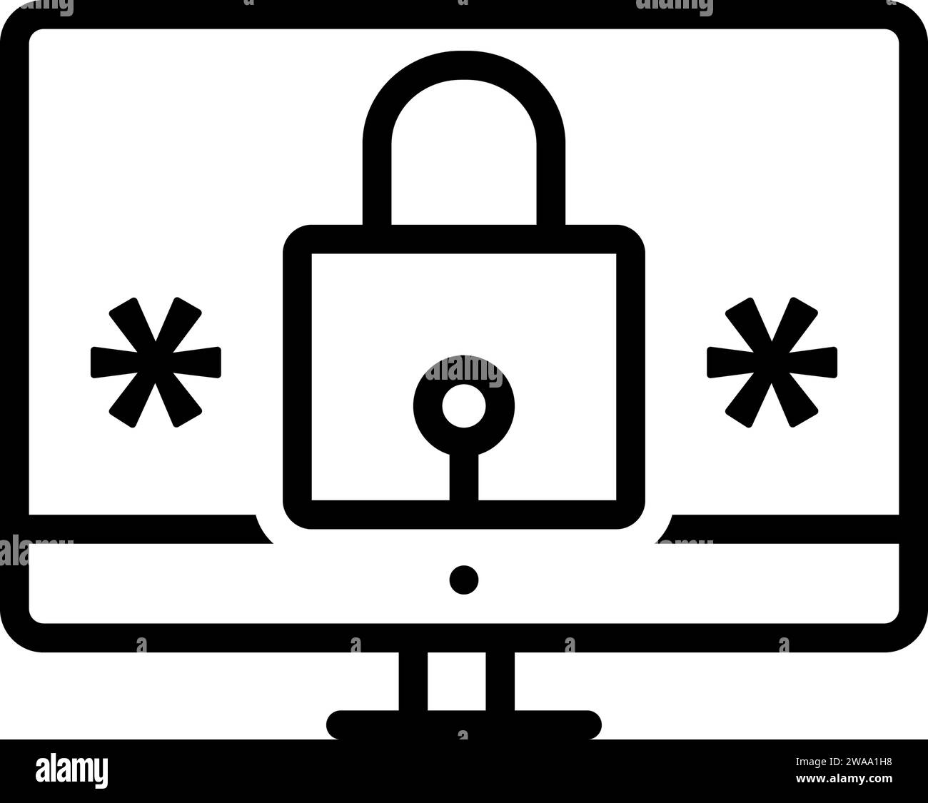 Password manager icon Black and White Stock Photos & Images - Alamy