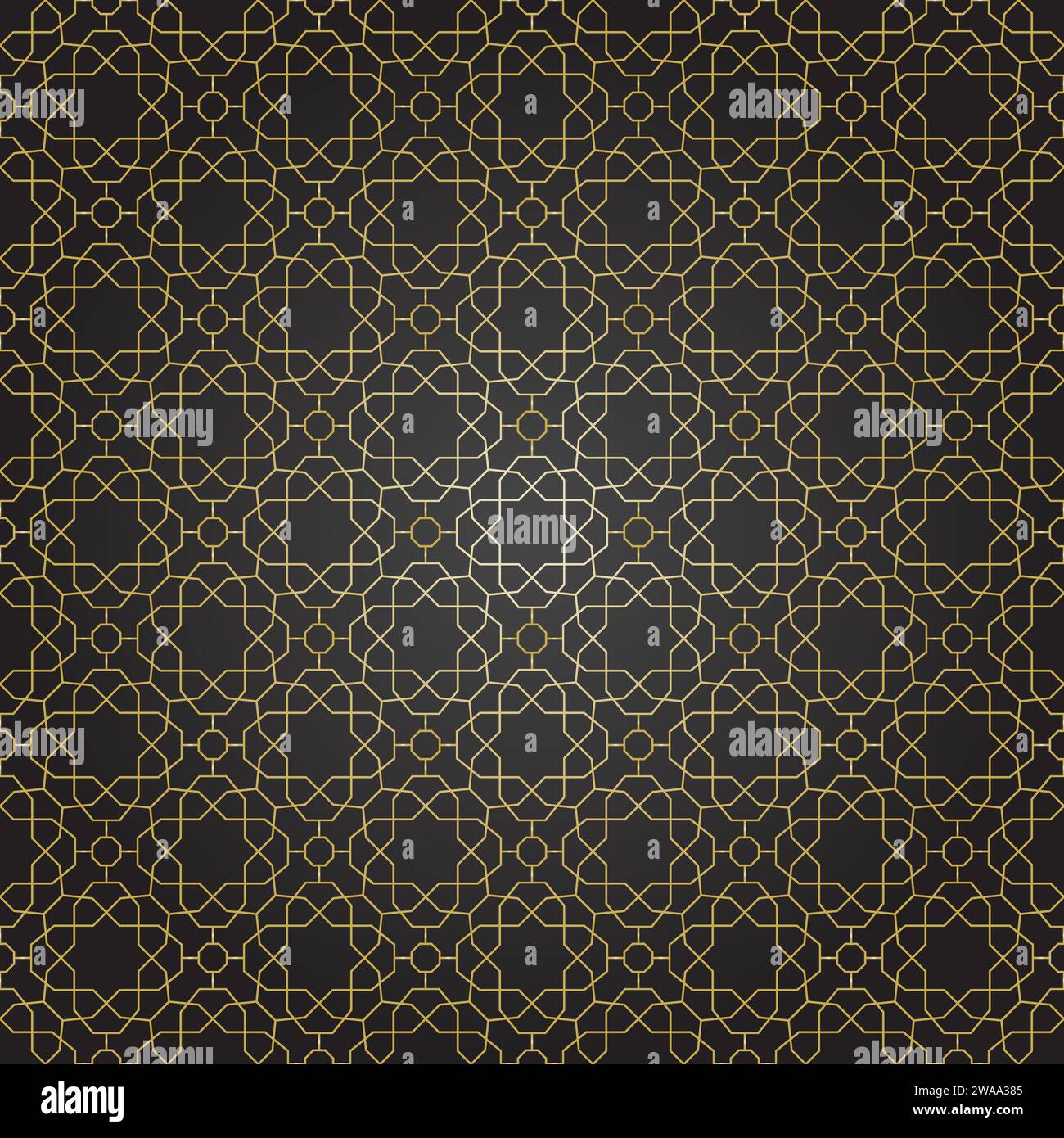 Seamless vector dark ornament in arabian style. Geometric abstract ...