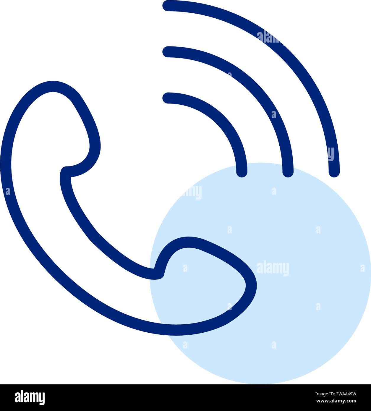 Phone call. Pixel perfect, editable stroke Stock Vector