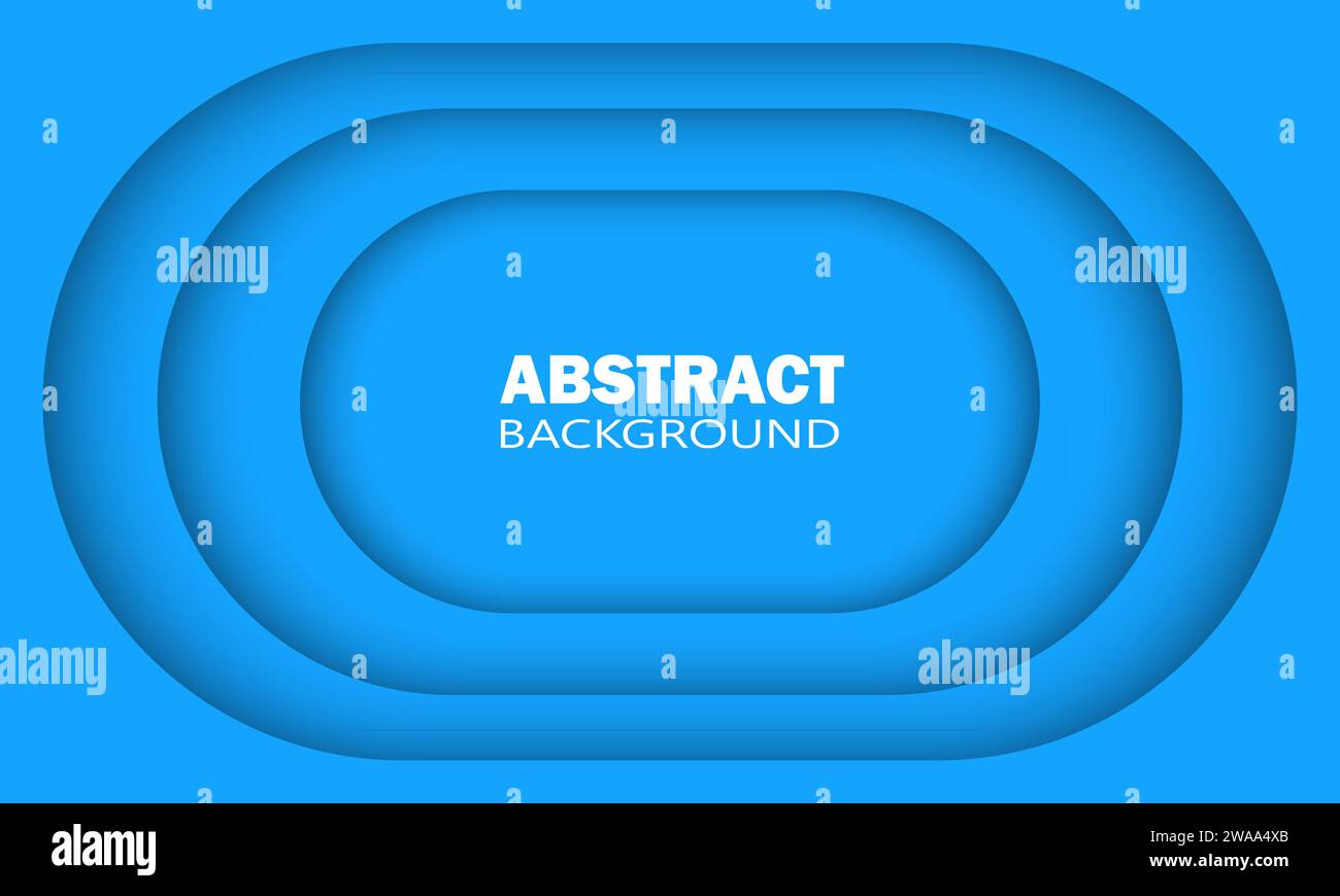 Abstract blue background style paper cut Vector illustration Stock Vector