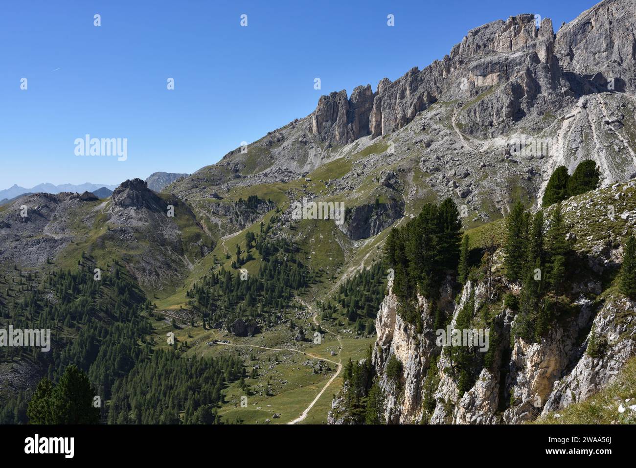 Hiking in the Dolomites, Italy Stock Photo - Alamy