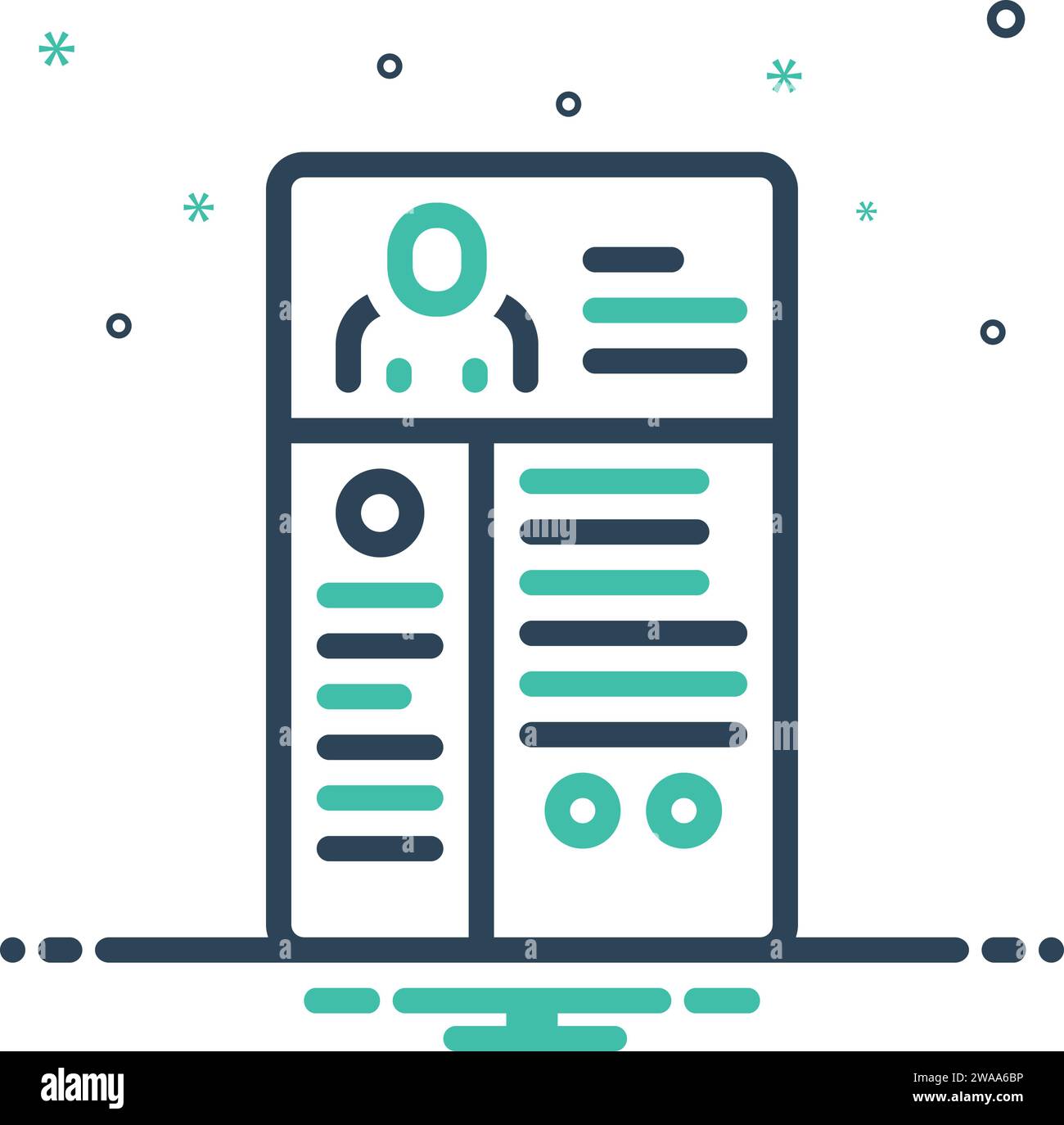 Icon for resumes summary Stock - Icon For Resumessummary 2WAA6BP 
