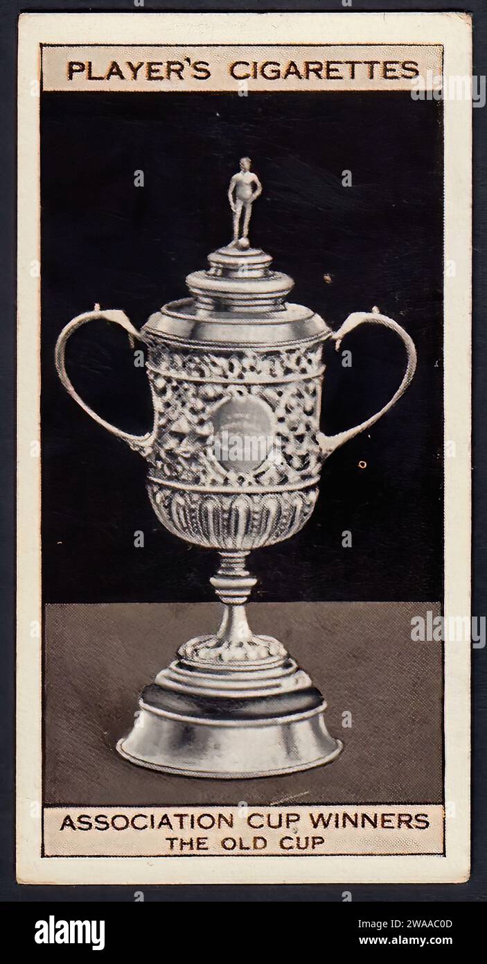 The Old F.A. Cup - Vintage Cigarette Card Illustration Stock Photo