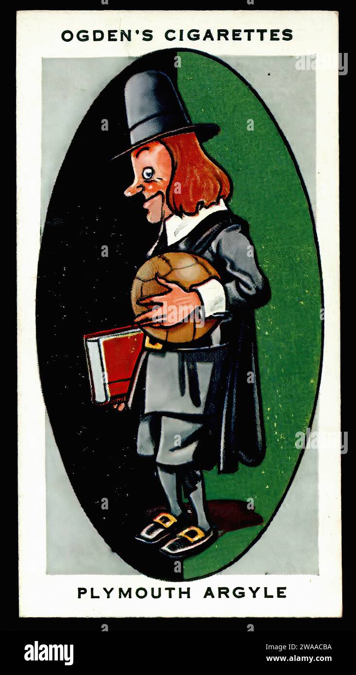 The Pilgrims - Vintage Cigarette Card Illustration Stock Photo - Alamy