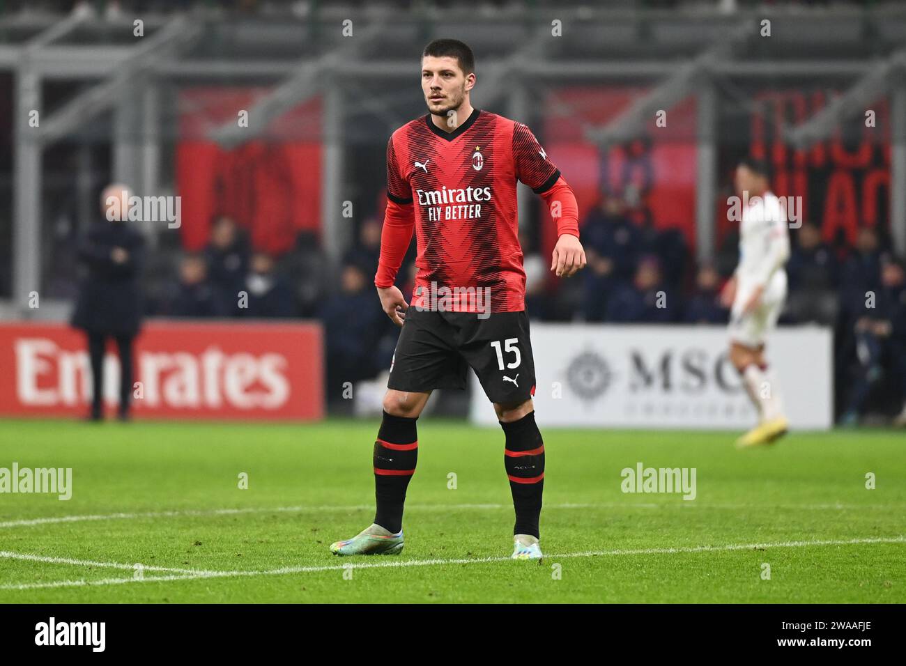 Milan Italy 02nd Jan 2024 Luka Jovic Ac Milan During Ac Milan Vs