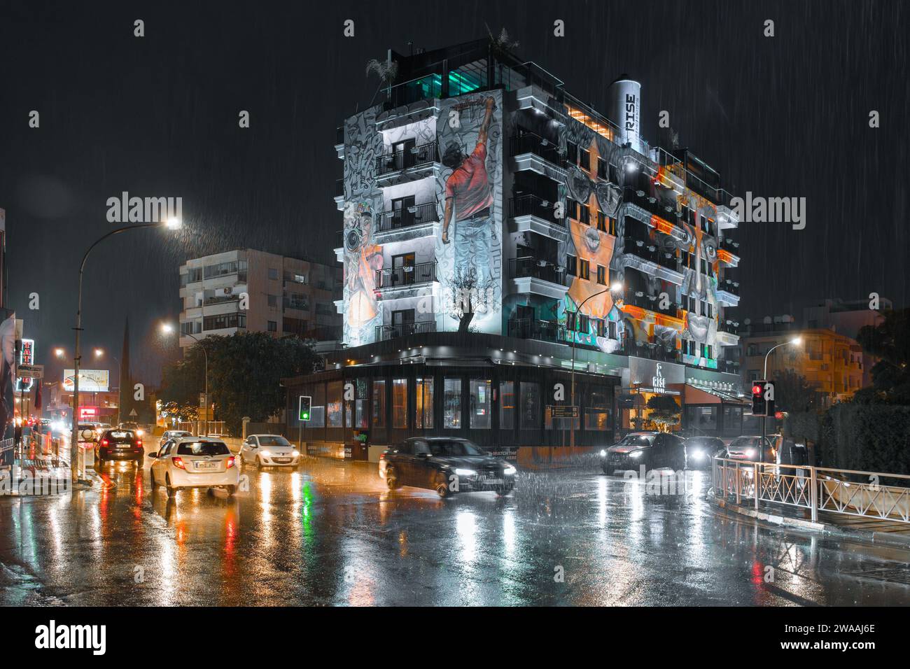 Car rain night hi-res stock photography and images - Alamy