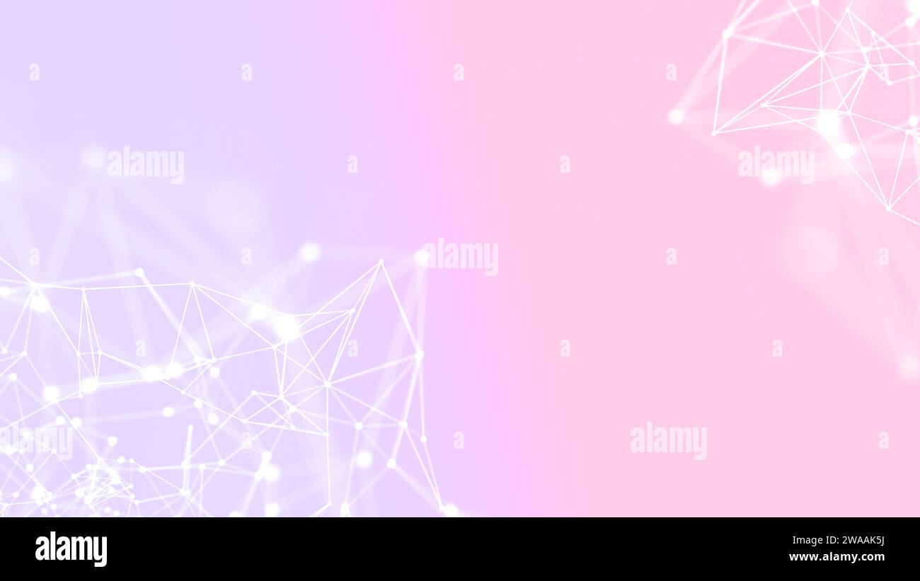 Technology polygonal background with dots and connecting lines. Plexus mesh background. Digital data visualization. Digital technology, connection, di Stock Photo