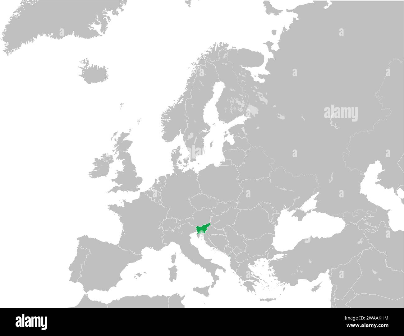 Location map of the REPUBLIC OF SLOVENIA, EUROPE Stock Vector