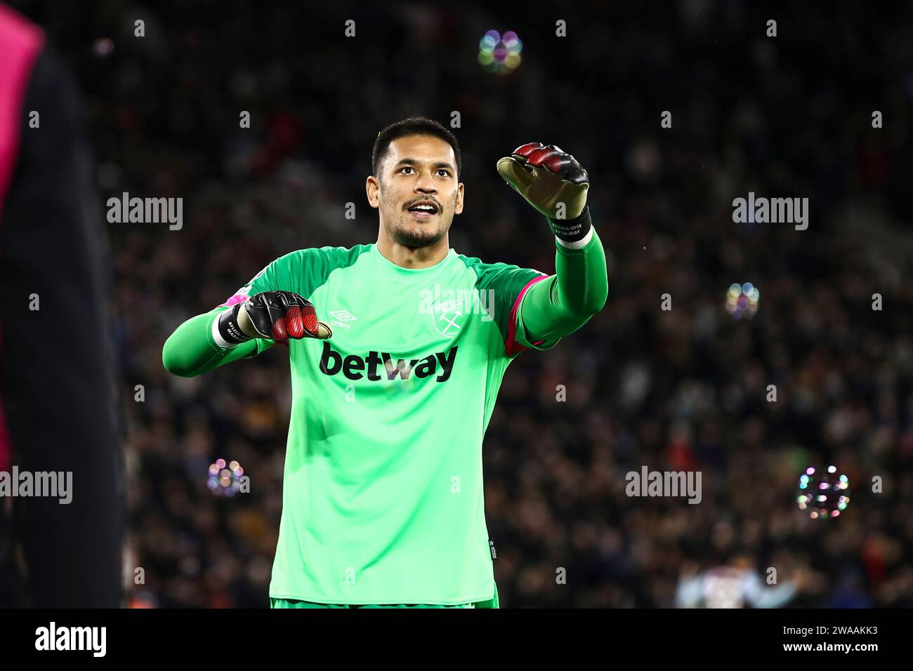 London Stadium, Stratford on Tuesday 2nd January 2025. Alphonse Areola