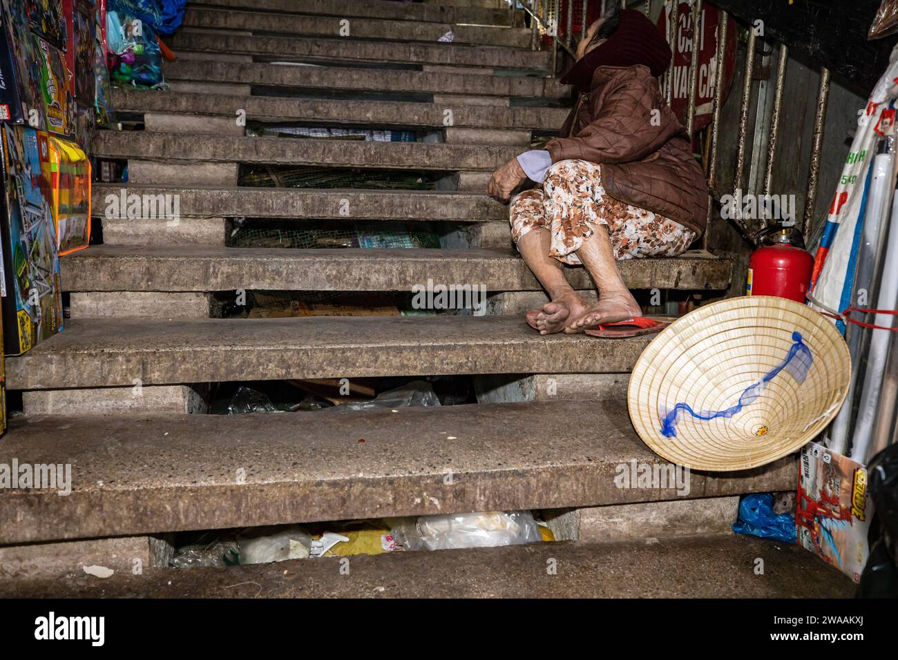 Poverty and poor people in Vietnam Stock Photo