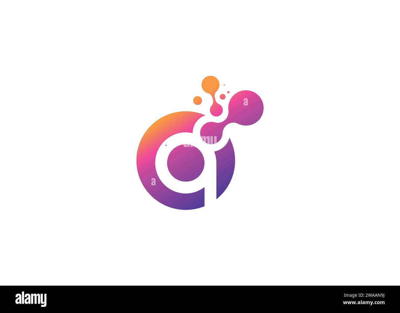 Letter Q Technology vector monogram logo design template. Letter Q