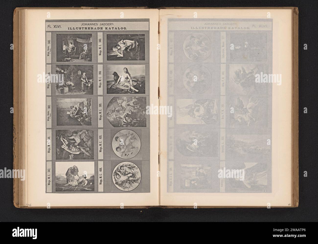 Photo production of ten paintings with mainly mythological scenes, Johannes Jaeger, After Mårten Eskil Winge, c. 1872 - c. 1882 photomechanical print  Stockholm paper collotype picture, painting. Classical Mythology and Ancient History Stock Photo
