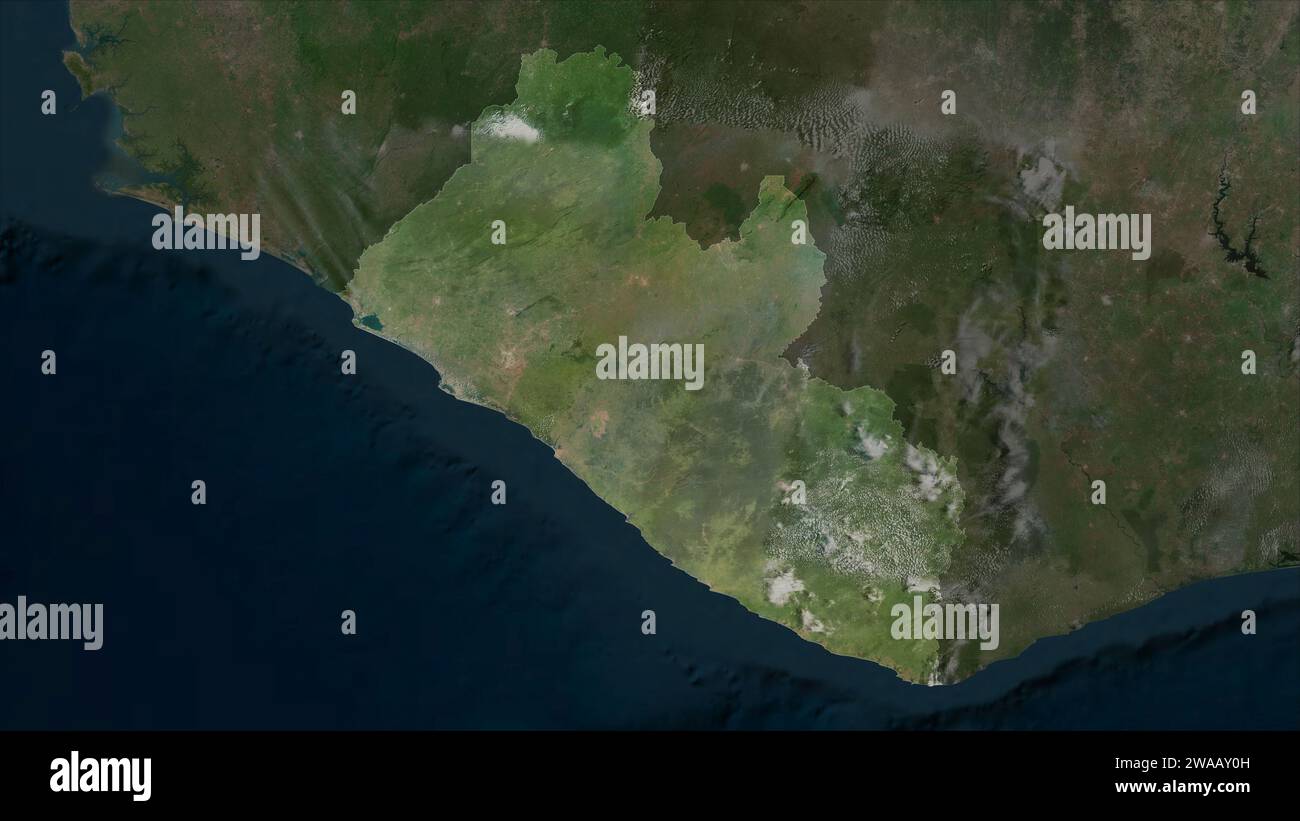 Liberia Highlighted On A High Resolution Satellite Map Stock Photo Alamy