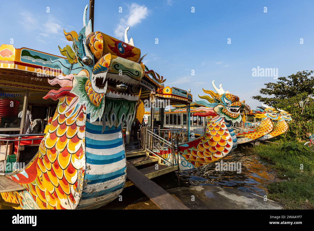 Dragon Boat Ride Images Dragon Boat on the perfume river in Hue Vietnam Stock Photo - Alamy
