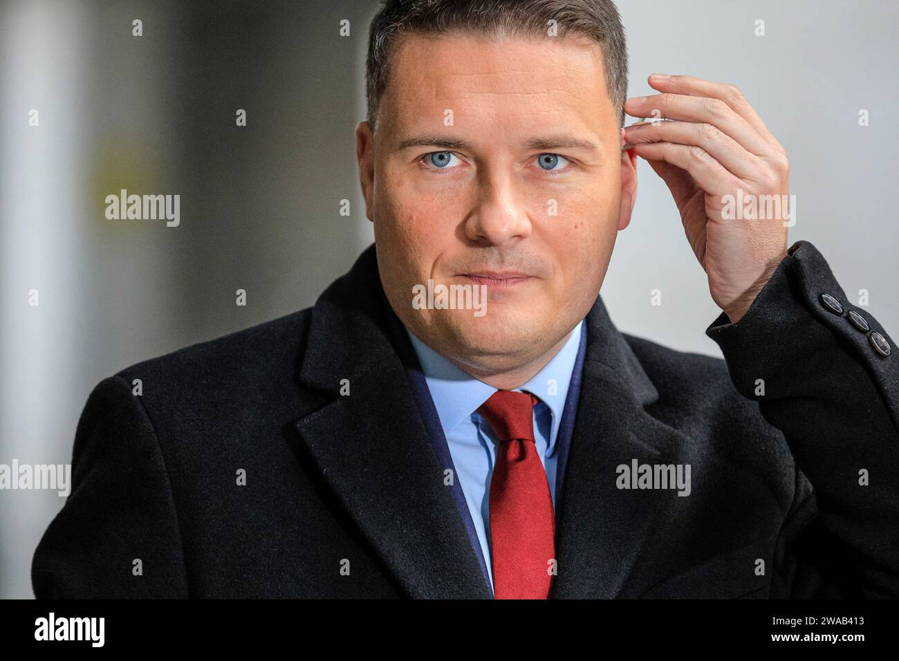 Wes Streeting, Shadow Health Secretary, British Labour Party politician outside the BBC studios, London, UK Stock Photo