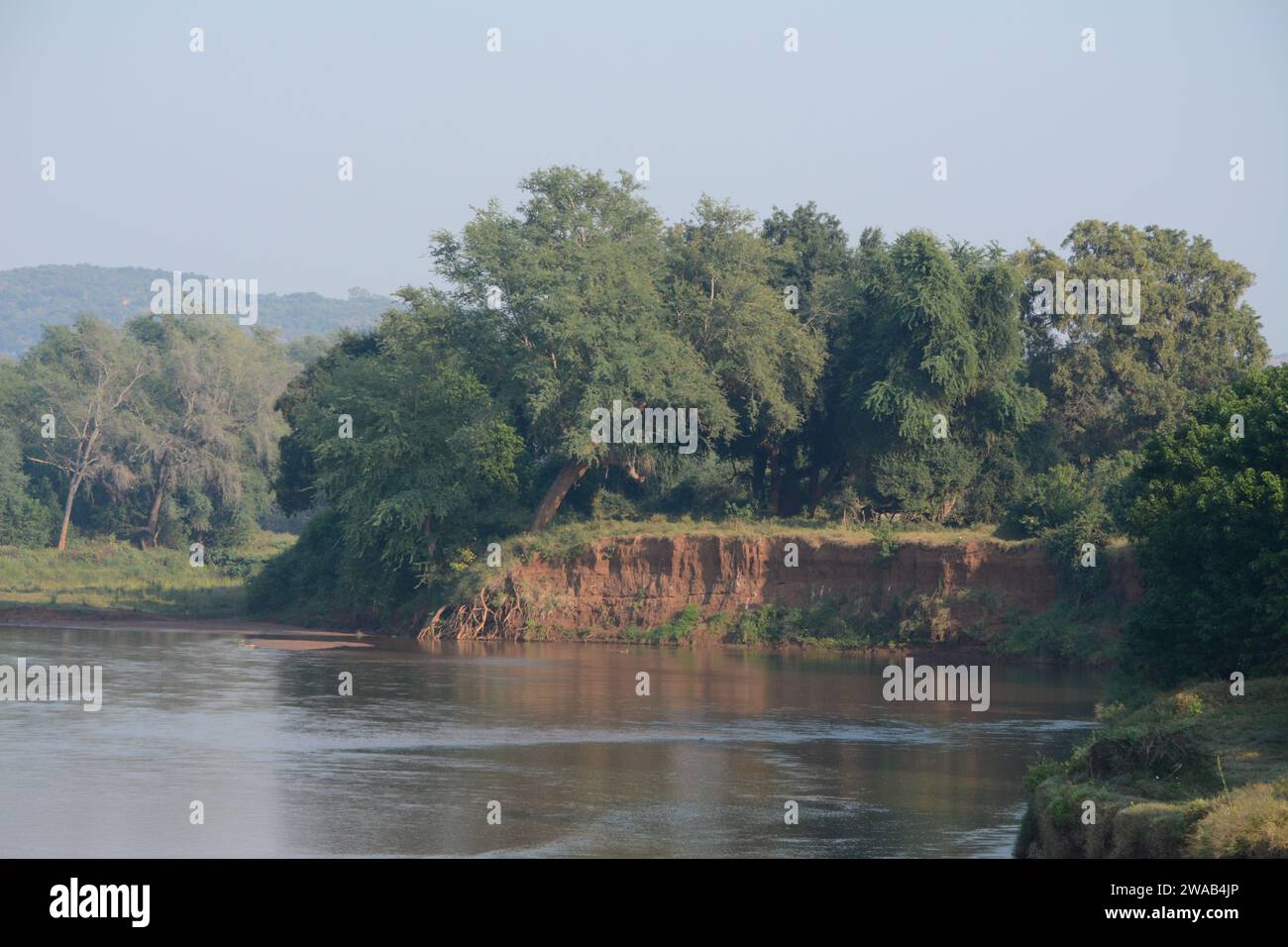 The mighty Limpopo river in Kruger National Park, South Africa Stock 