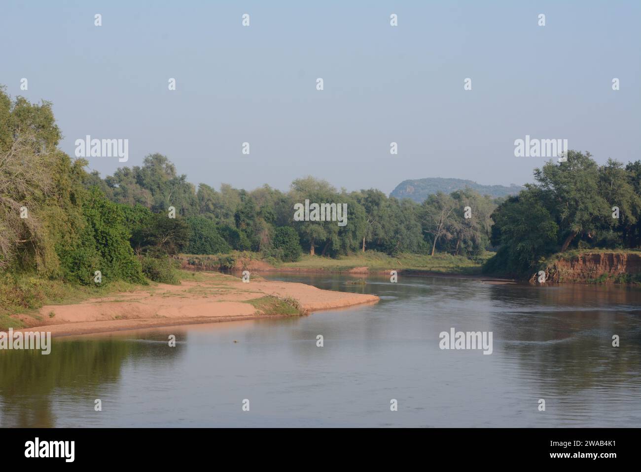 The mighty Limpopo river in Kruger National Park, South Africa. Stock Photo