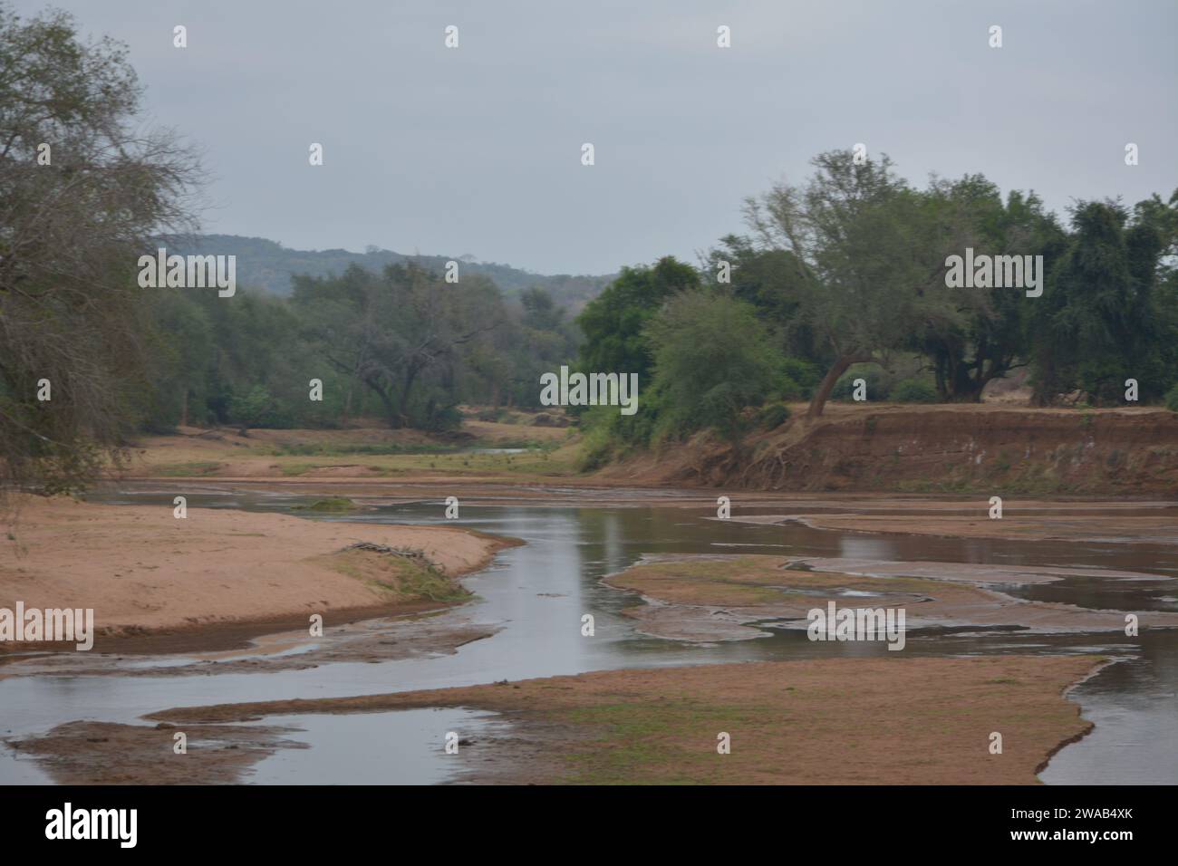 The mighty,Limpopo river in Kruger National Park,South Africa the ...