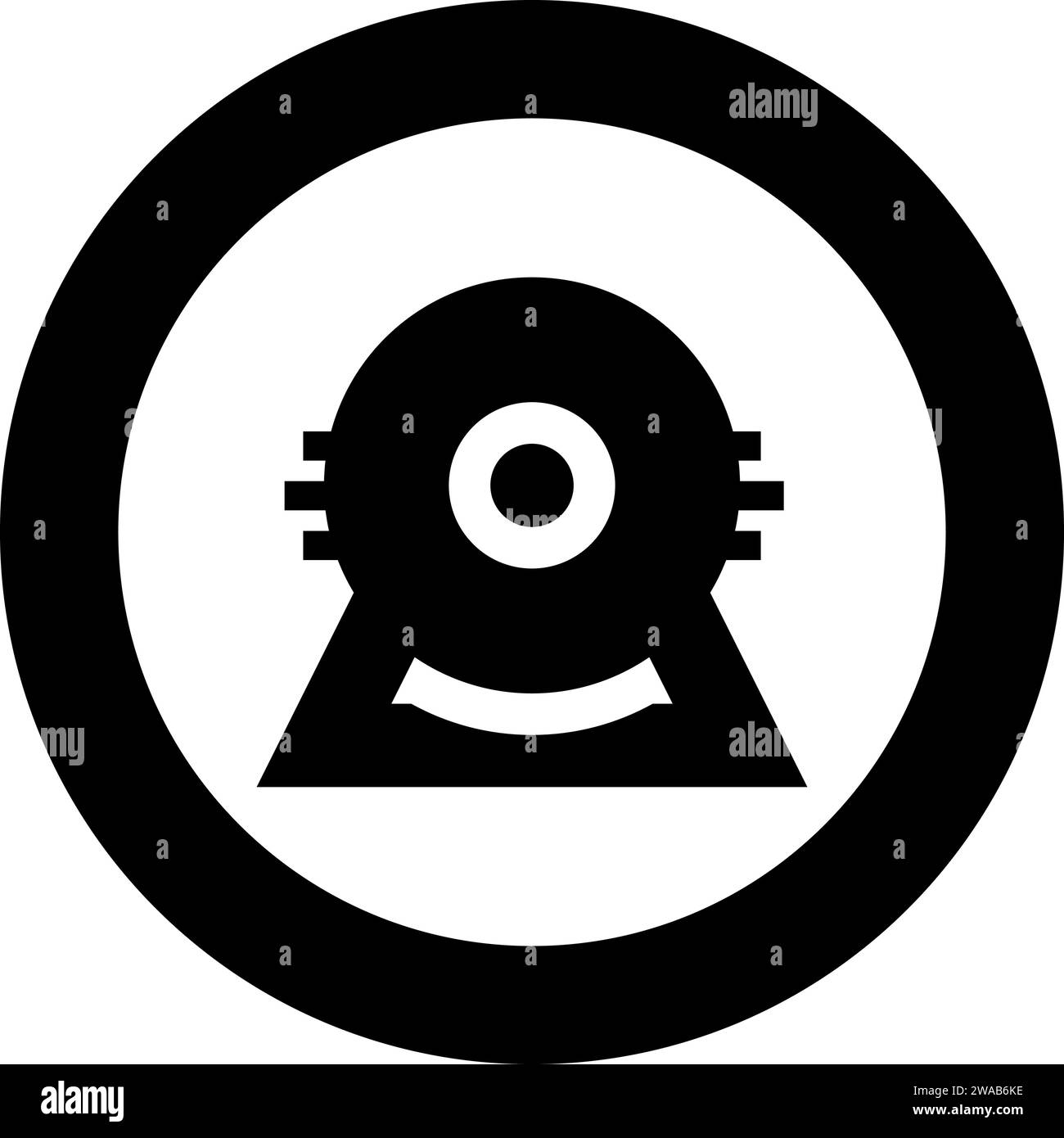 Electric motor electromotor engine industrial icon in circle round