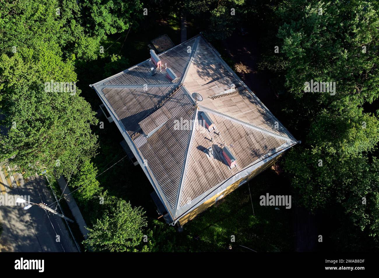 Gallery Detail: Aerial View Of A Slate Roof Hi Res Stock Photography