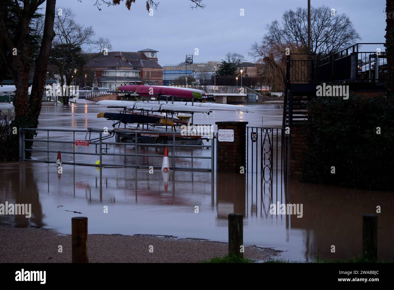 The Boat Club during January 2024 floods, StratforduponAvon