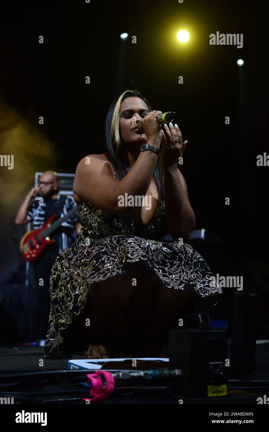 MIRAMAR, FLORIDA DECEMBER 31 Pryncess performs live on stage at the 2024 New Year's Eve