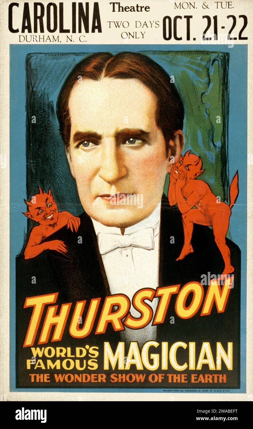 Thurston, world's famous magician the wonder show of the earth. 1929 Stock Photo