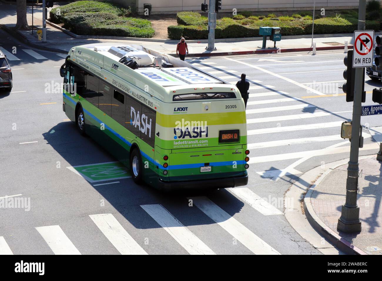 Los Angeles, California: Los Angeles LADOT Transit DASH Bus Stock Photo ...