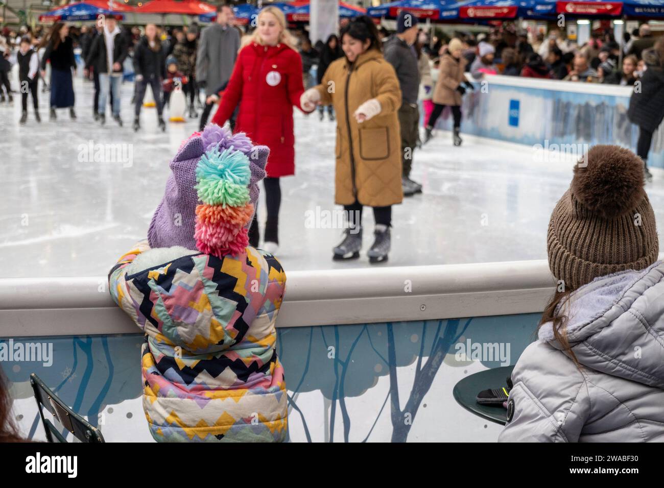 Bryant Park Winter Village has a popular ice skating rink, New York