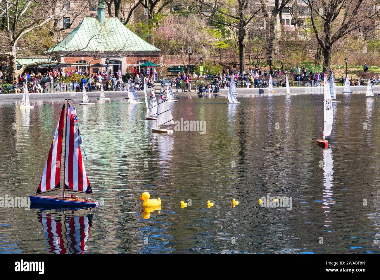 The Conservatory Water in Central Park has Remote Control Sailboats in