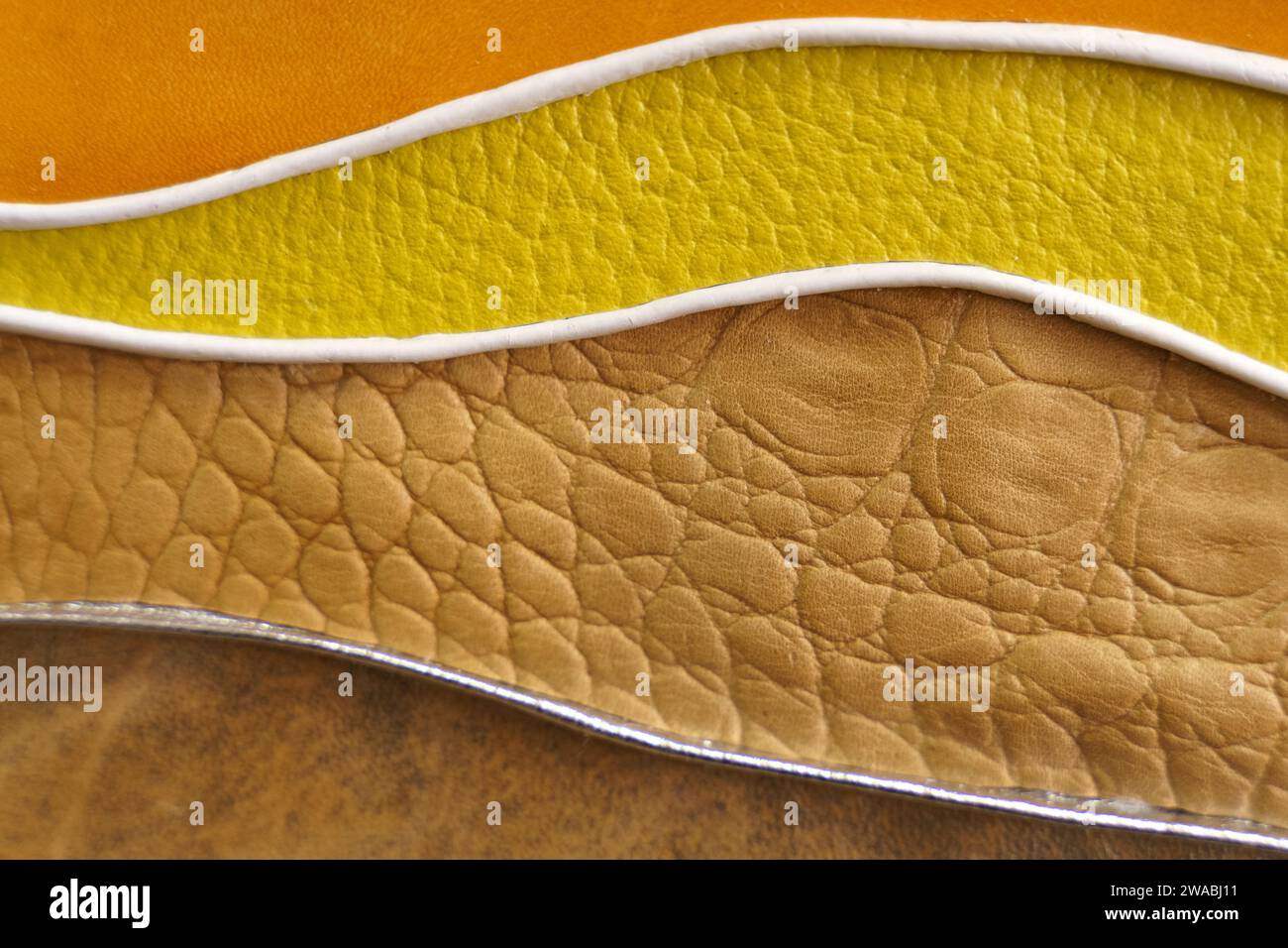 Gold crocodile leather, can use as background Stock Photo