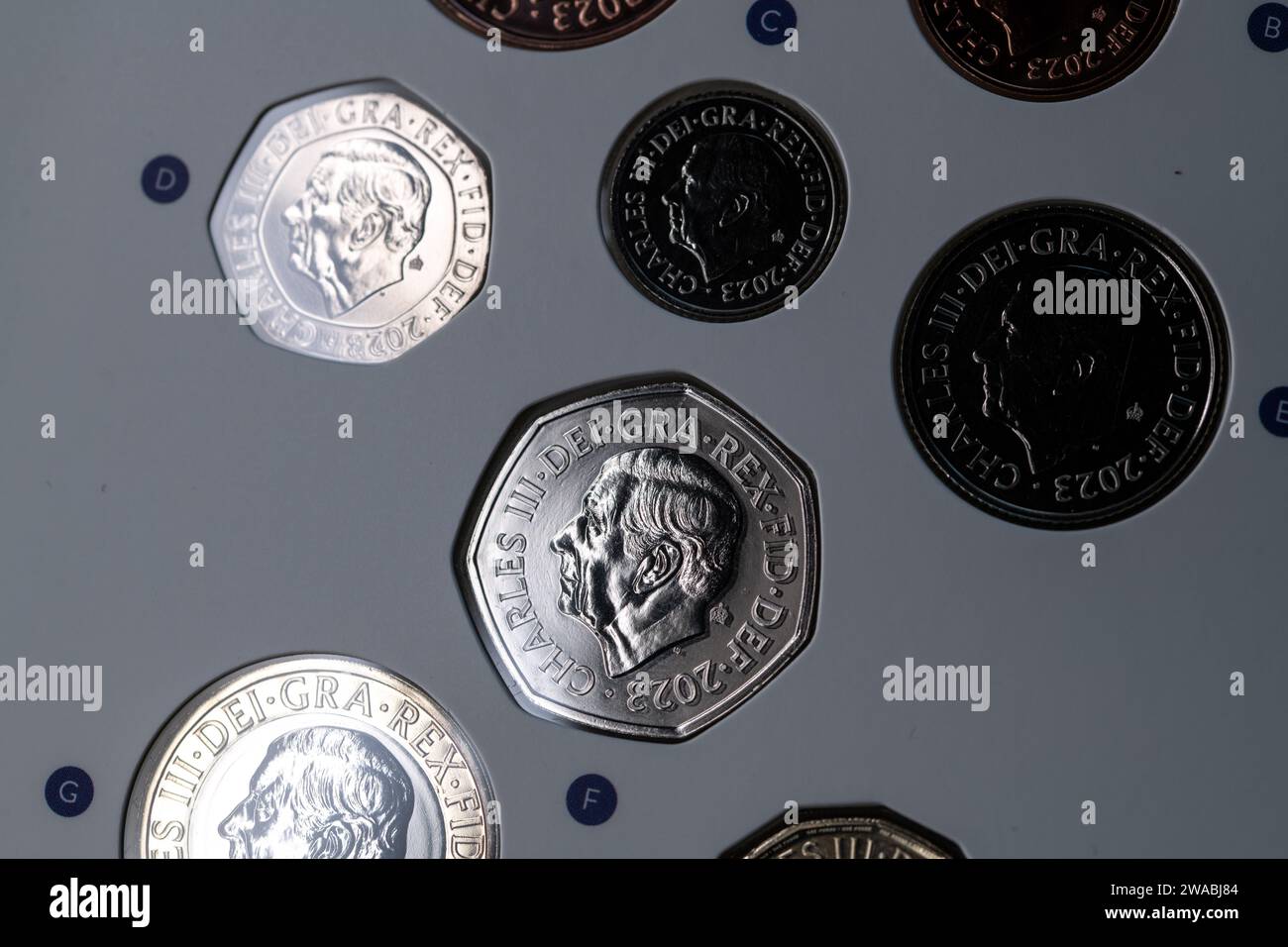 The Royal Mint, King Charles III 2023 UK uncirculated coin set, theme of conservation, His