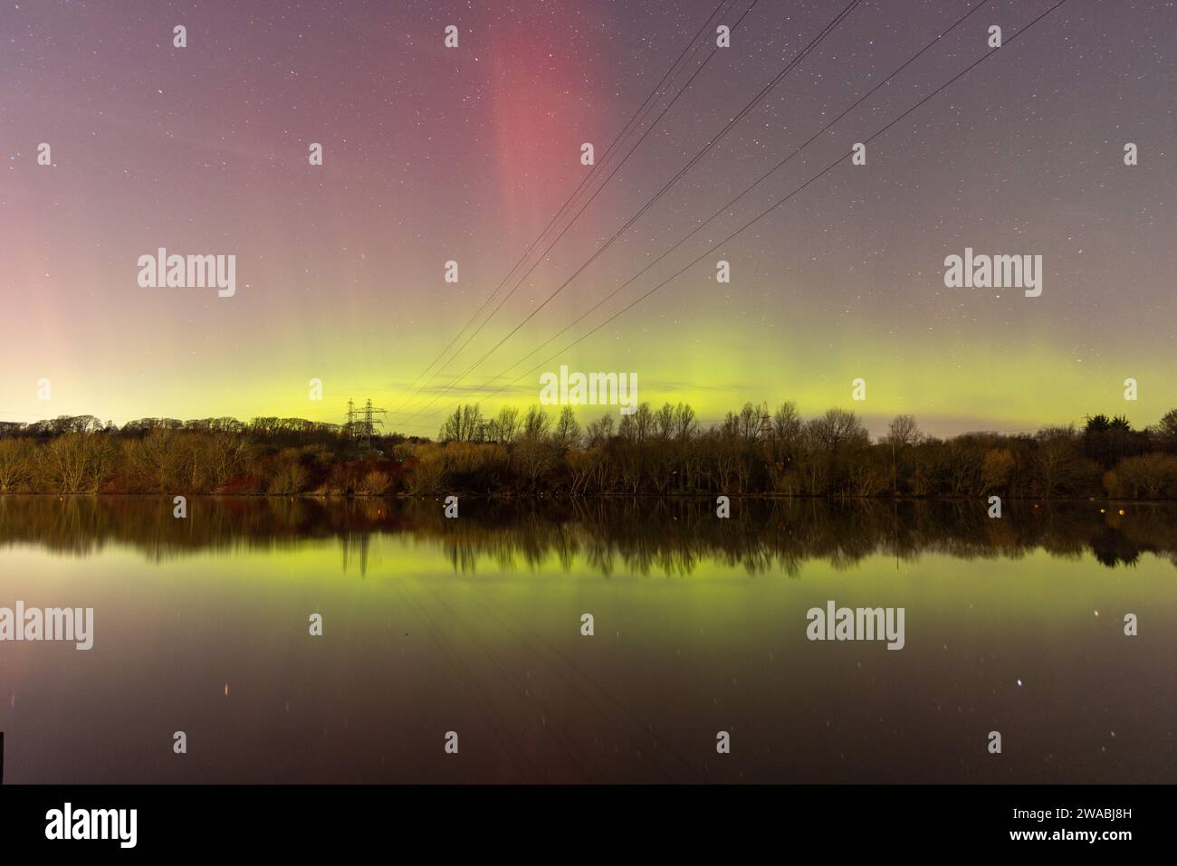 Northern lights in scotland Stock Photo Alamy