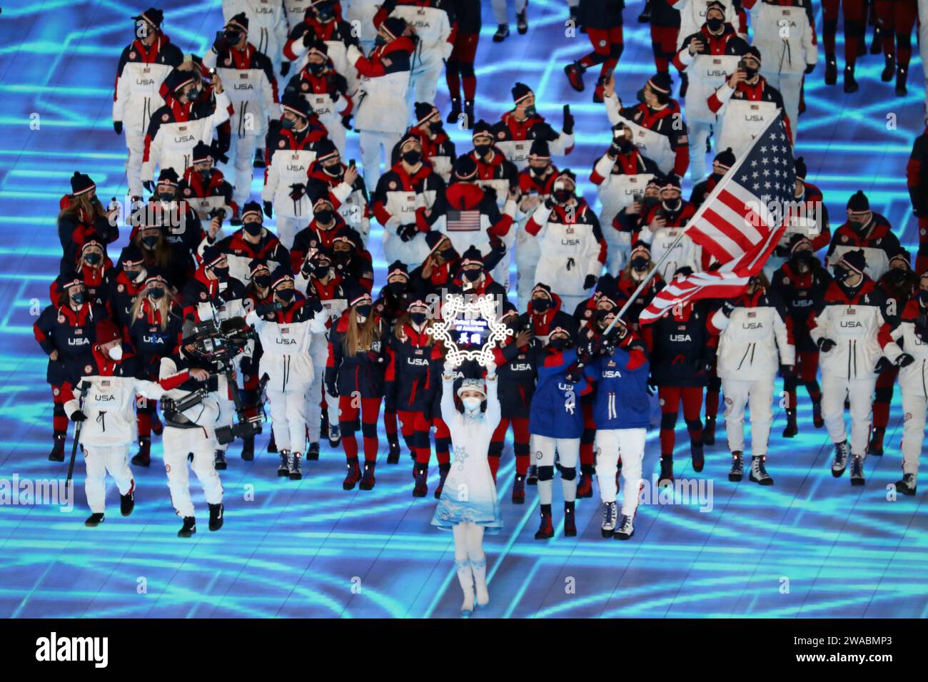 FEB 4, 2022 Beijing, China Brittany Bowe and John Shuster are the