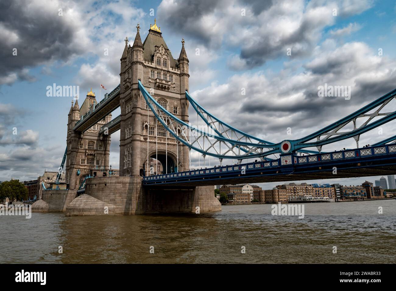 Tower Bridge And River Thames In The City Center Of London, United Kingdom Stock Photo