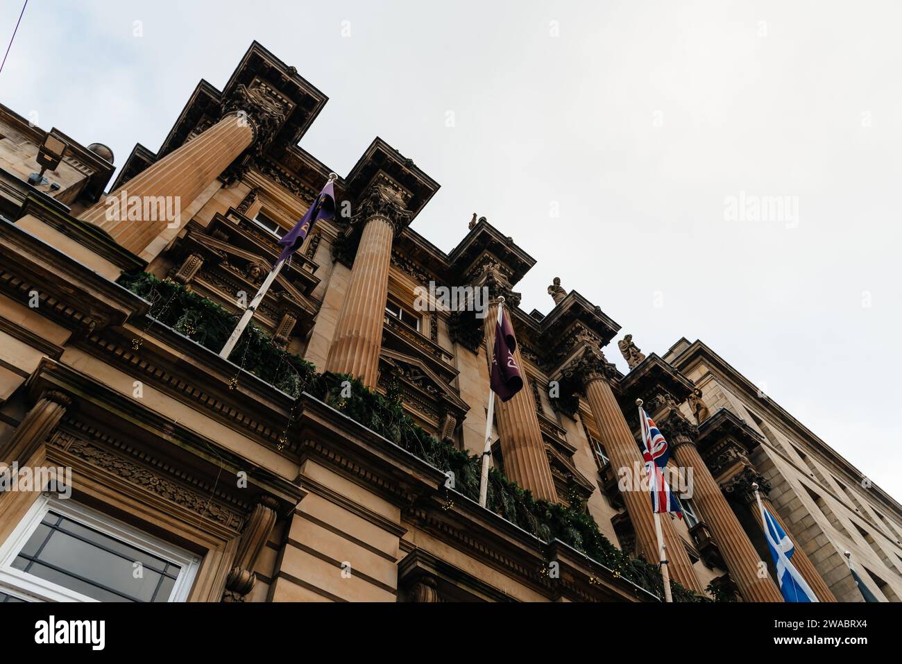 Edinburgh, UK - December 5, 2023: Cheval The Edinburgh Grand Luxury Hotel. Low angle view Stock Photo