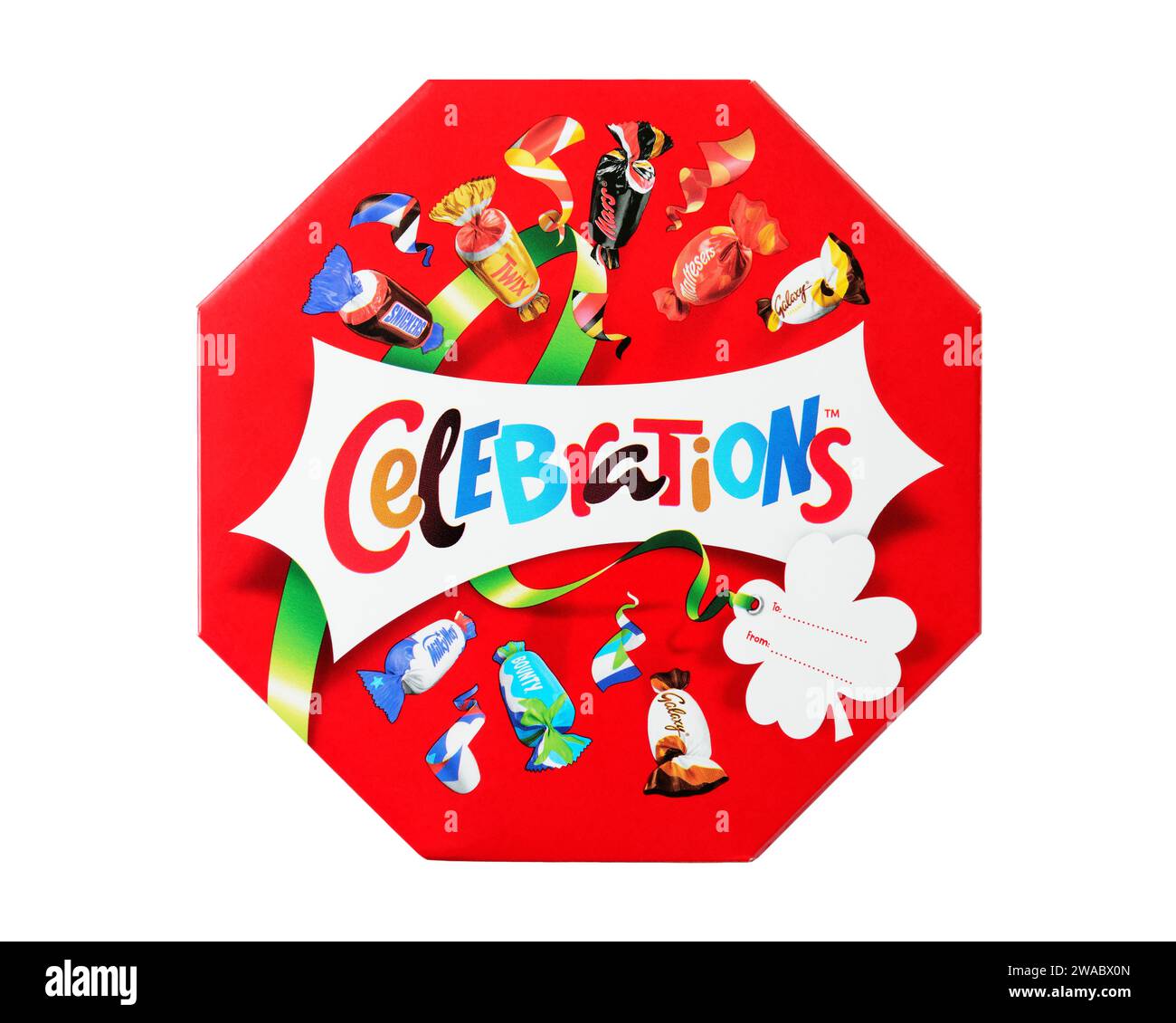 Celebrations Chocolates a traditional British confectionery comprising of miniature versions of full size Mars brands Stock Photo