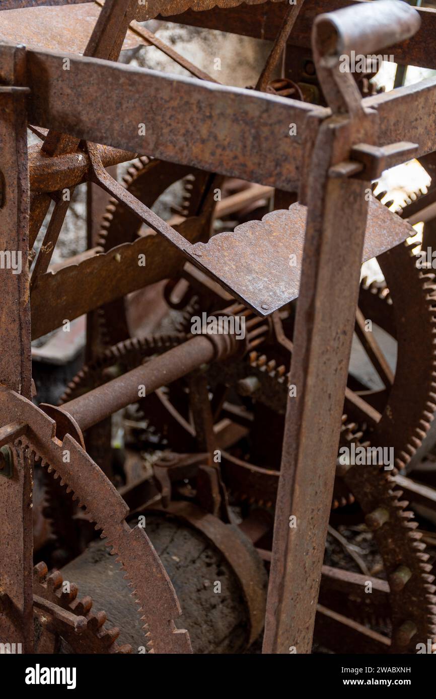 Old clock tower mechanism gears hi-res stock photography and images - Alamy
