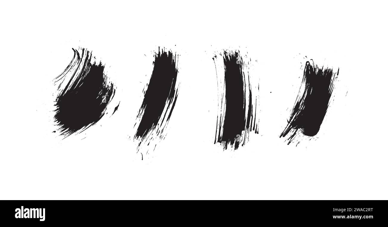 Black dried paint splattered in dirty style Stock Vector Image & Art