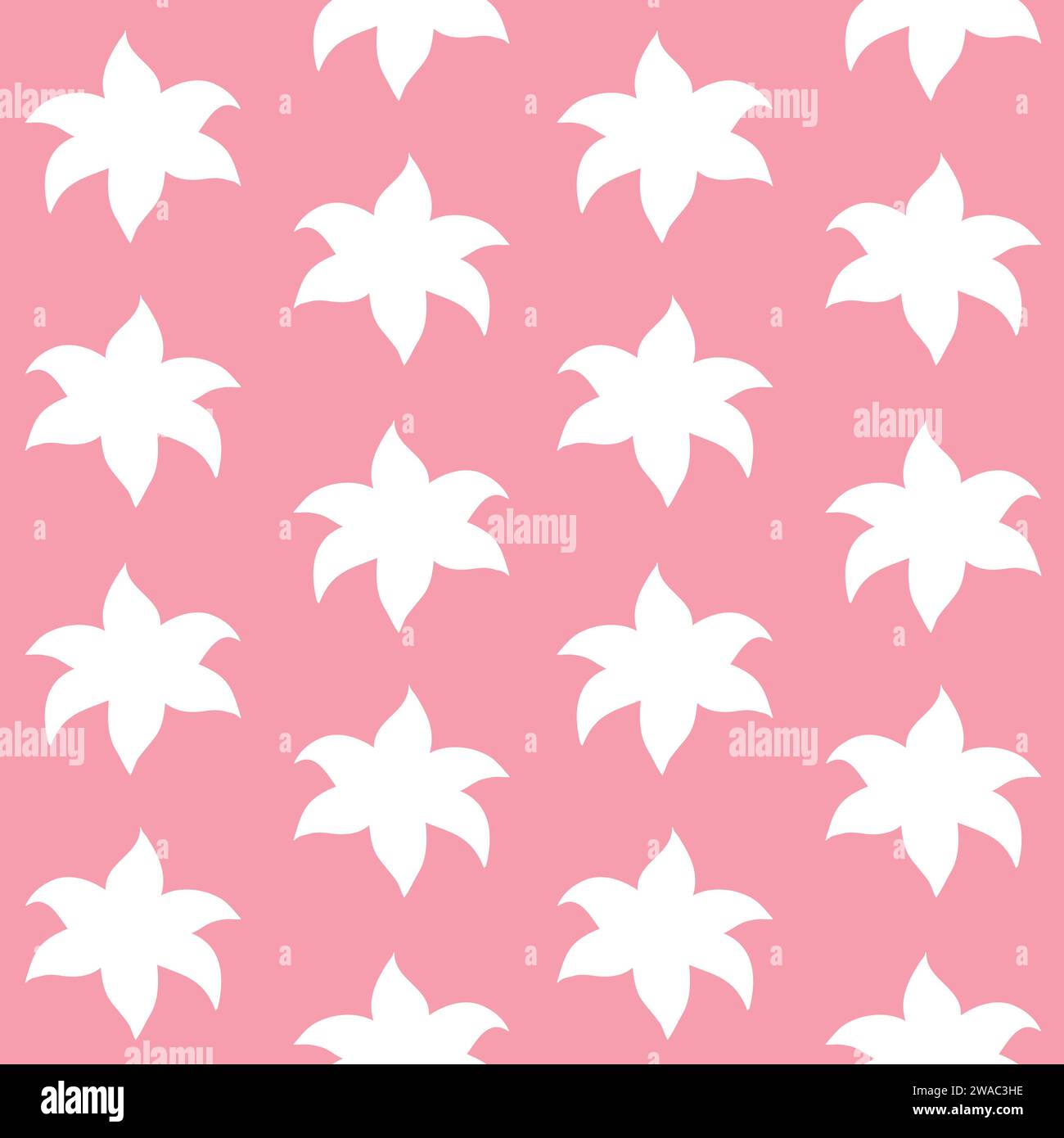 Vector seamless pattern of hand drawn Lilly flower silhouette isolated ...
