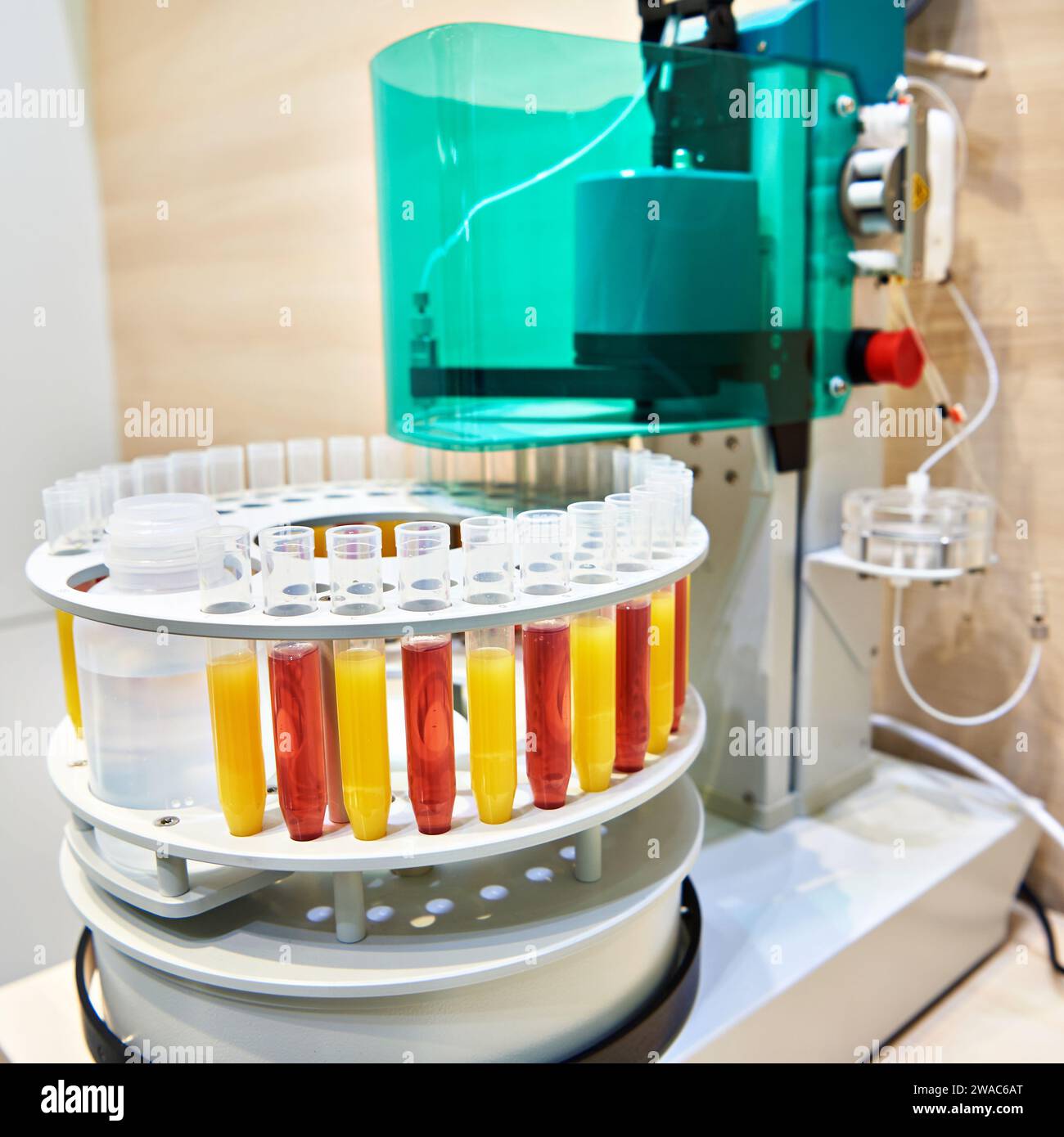 Professional laboratory sample processor pump. Automation in ion