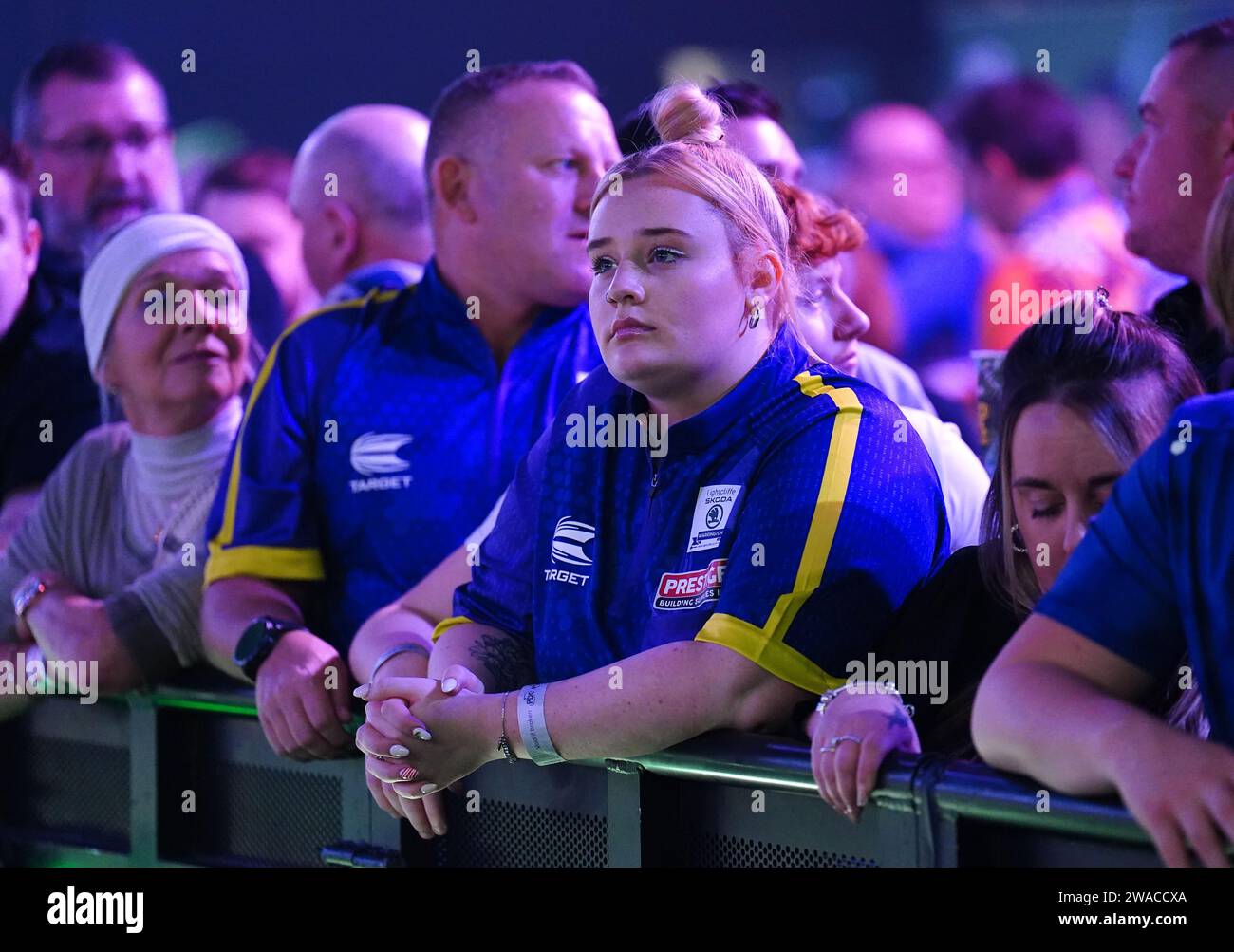 Friends and family of Luke Littler during the final of the Paddy Power