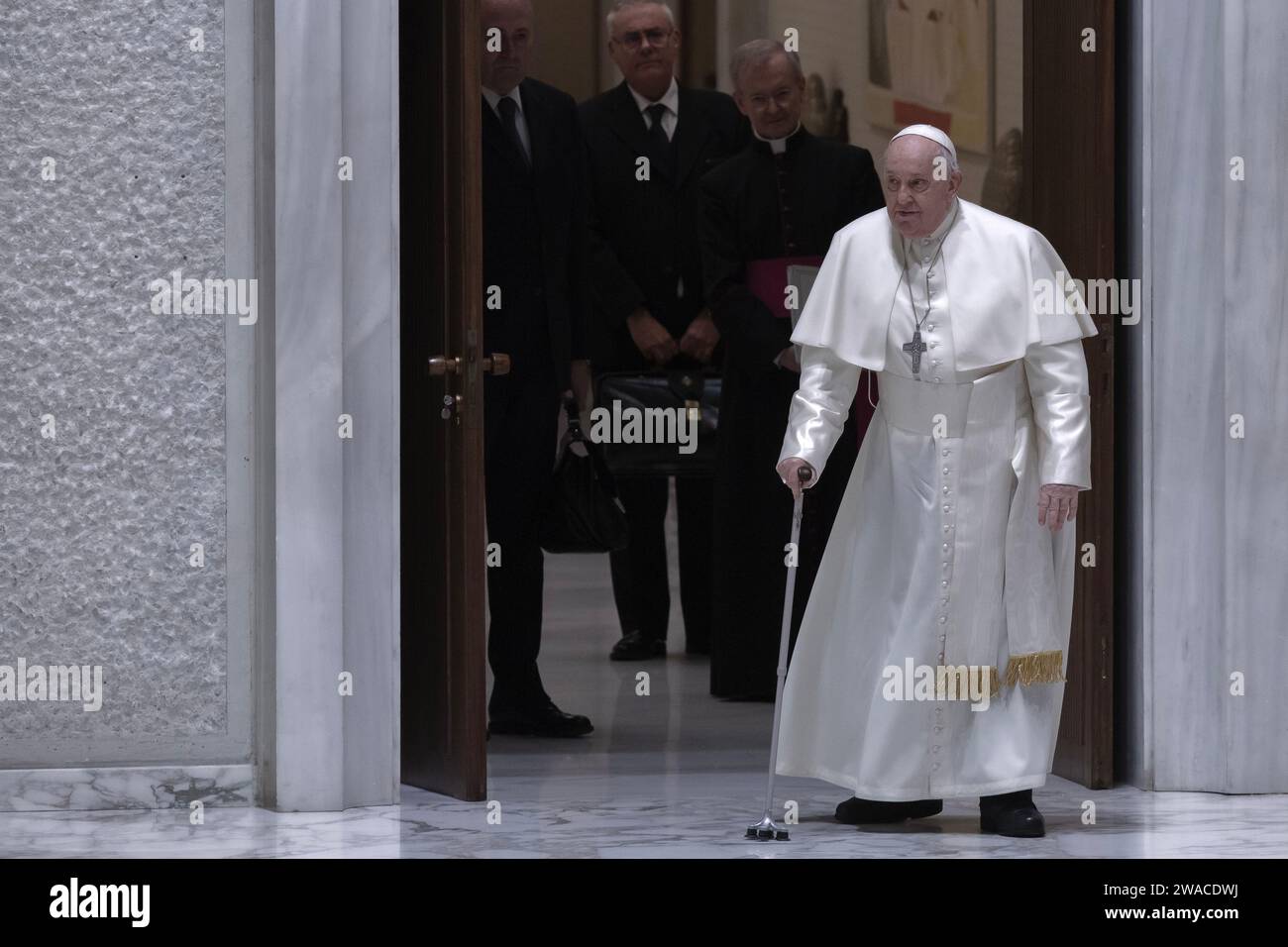 Vatican City Vatican 3 January 2024 Pope Francis During His Weekly General Audience In The Paul Vi Hall At The Vatican Maria Grazia Picciarellaalamy Live News 2WACDWJ 