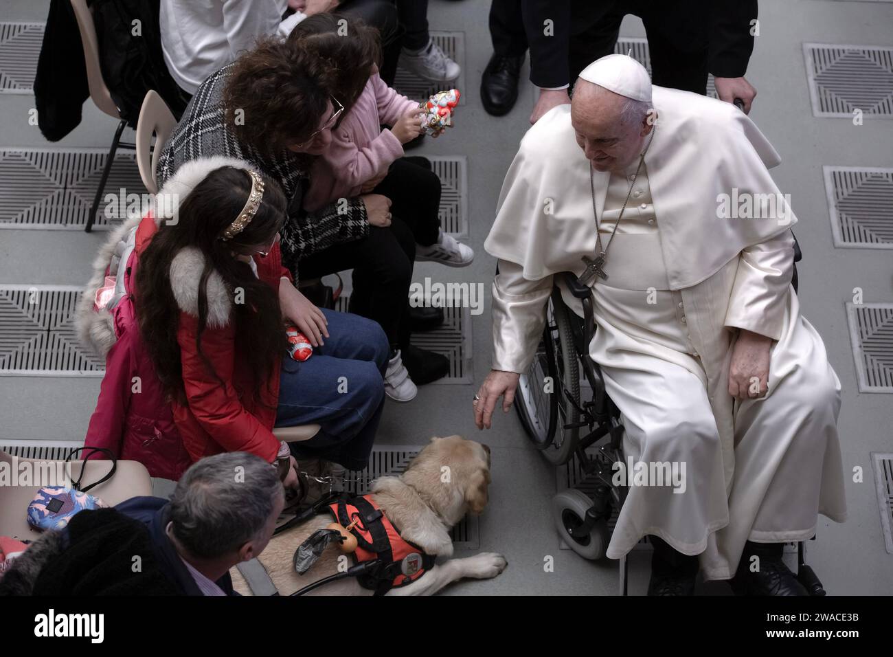 Vatican city, Vatican, 3 January, 2024. Pope Francis during his weekly