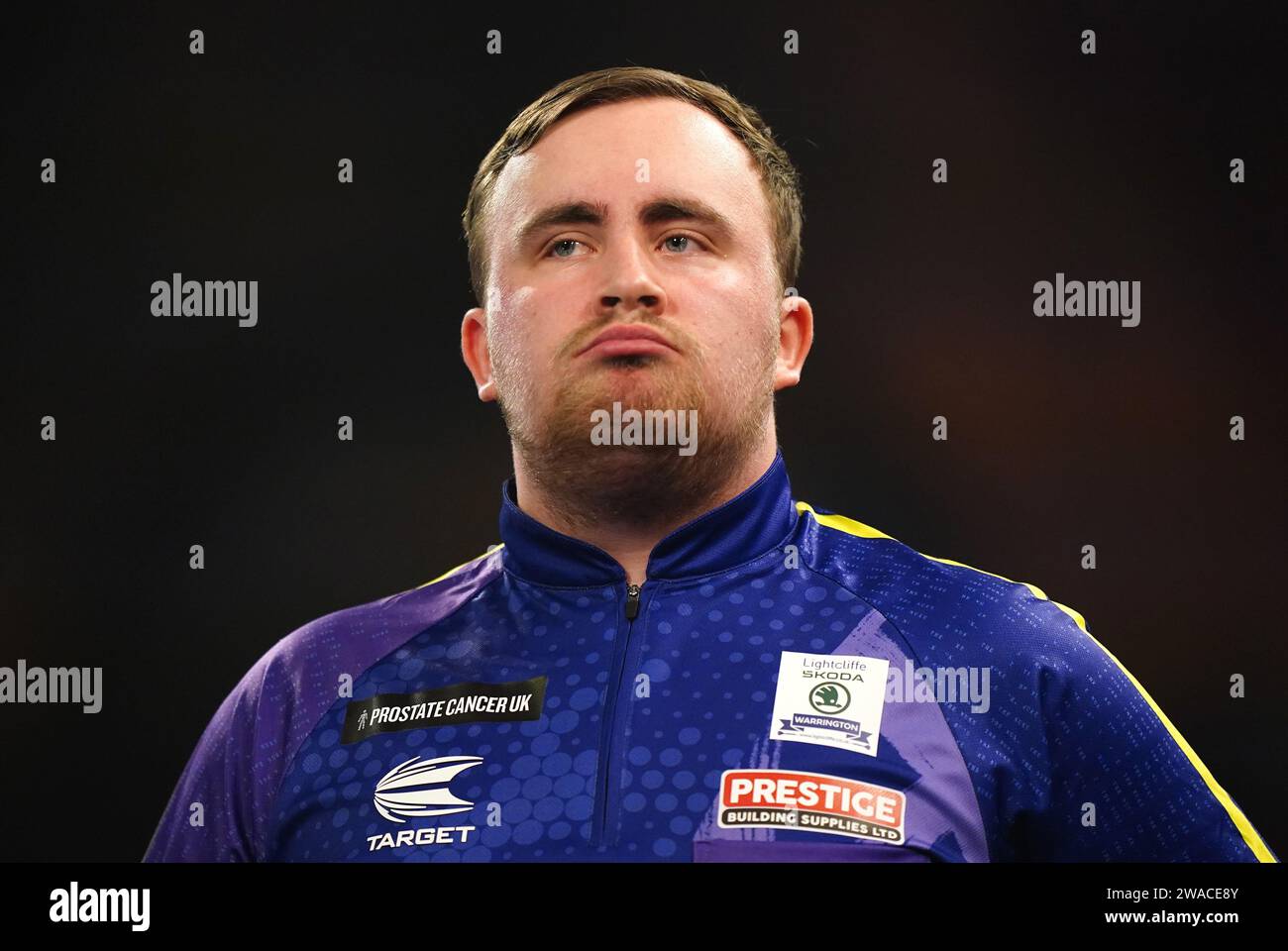 Luke Littler in action against Luke Humphries in the final of the Paddy