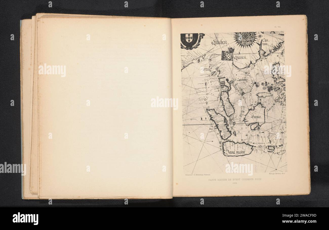 Reproduction of a sea map of Southeast Asia by Evert Gijsberts Soon ...